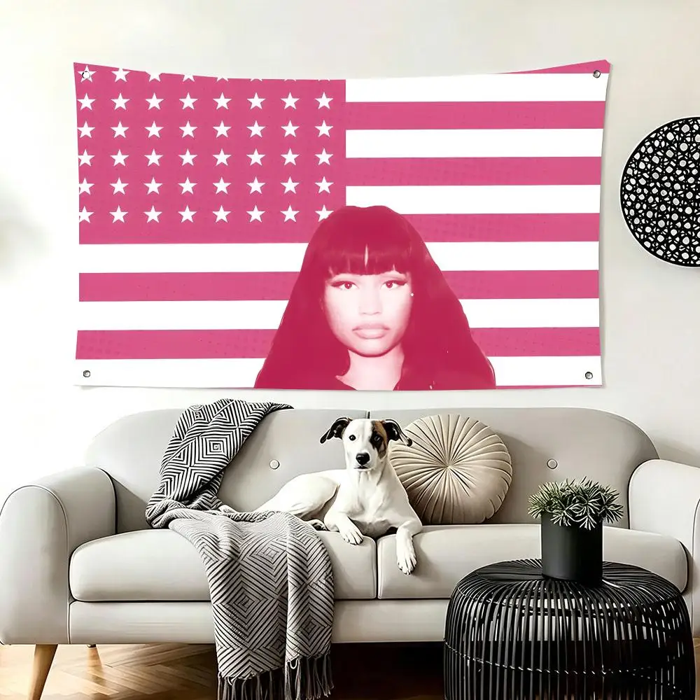 Pop Rap N-Nicki Minaj Flags  For Living Room Home Dorm Decor Wall Outdoor Camping Party Banner Gifts