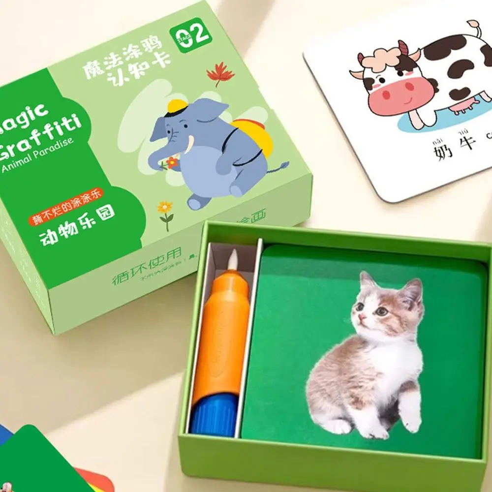 만화 패턴 매직 워터 드로잉 카드 찢어지지 않는 그래피티 재사용 가능한 컬러링 카드 다양한 테마 계몽