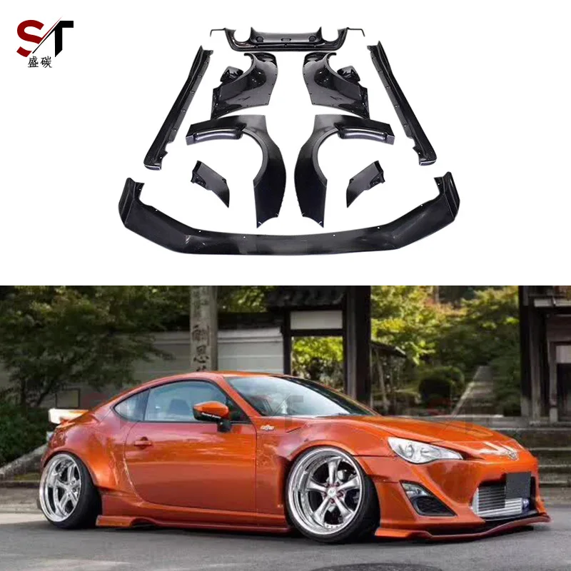 

Suitable for 13-15 Toyota GT86 Subaru BRZ Rocket Rabbit Generation Wide Body Surrounded FRP Front Lip Wheel Brow