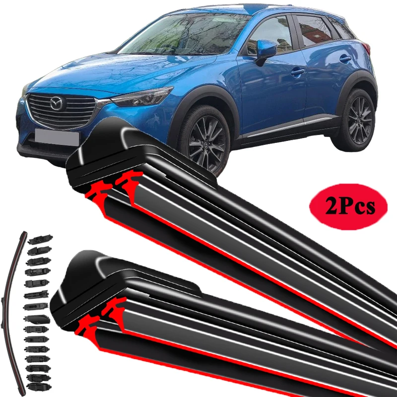 

For Mazda CX-3 2015-2024 Car Windshield Wiper Blade Front Windscreen Brushes Washer Accessories Window Cleaning Replacement