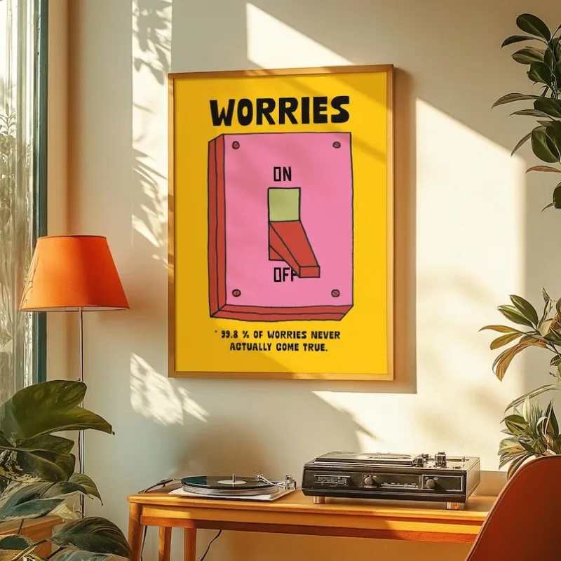 Modern Quirky Animal Simple Trendy Text Poster Modern Funny Uplifting Quote Canvas Painting Wall Art for Living Room Home Decor
