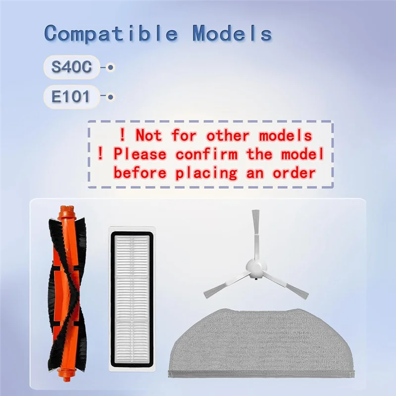 B07B-For Xiaomi Robot Vacuum S40C, E101 Replacement Cleaning Accessories Kit- Replacement Parts For Enhanced Performance