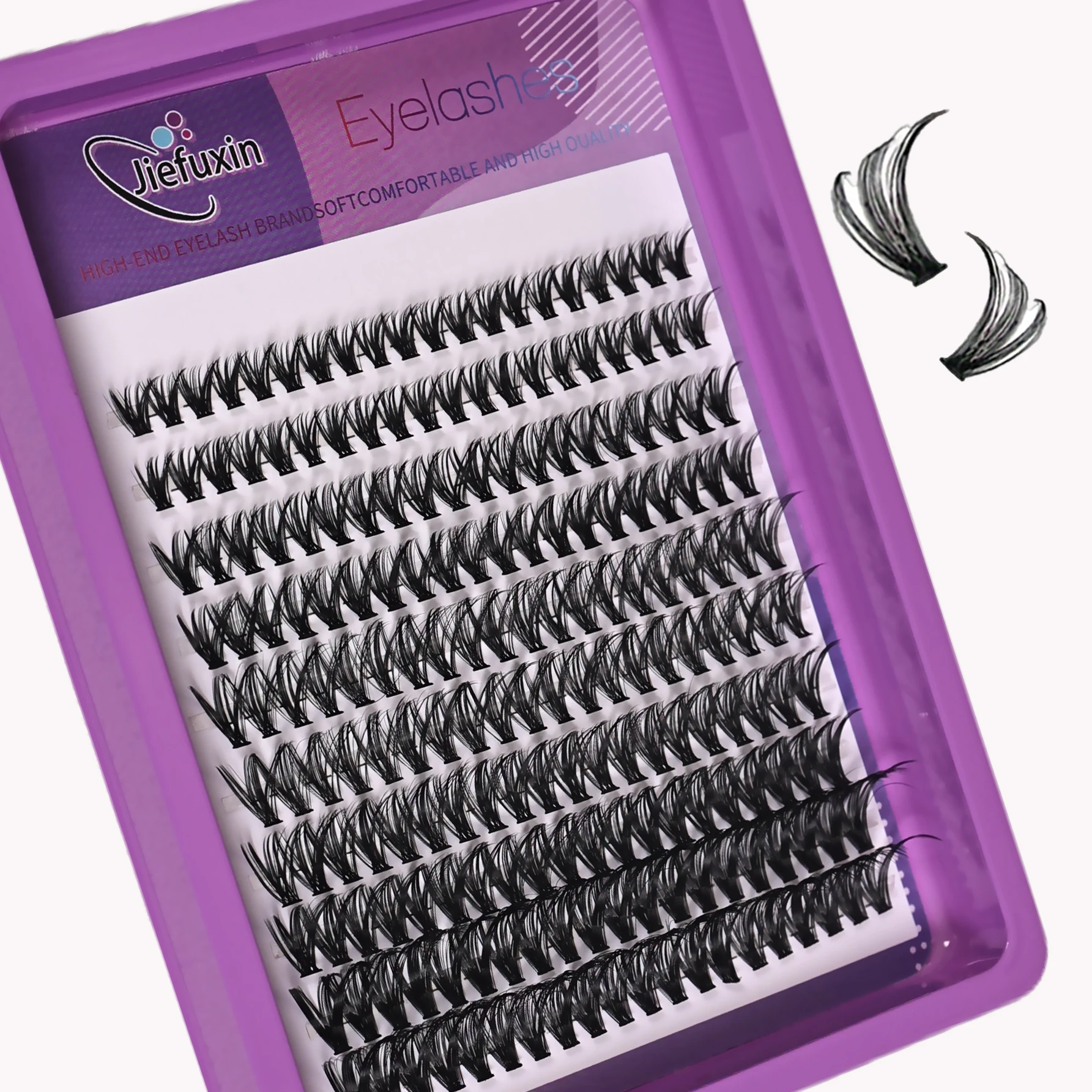 Pestañas individuales 8-16mm 200 Uds pestañas en racimo aspecto Natural bandeja mixta DIY extensión de pestañas volumen grupos de pestañas largas