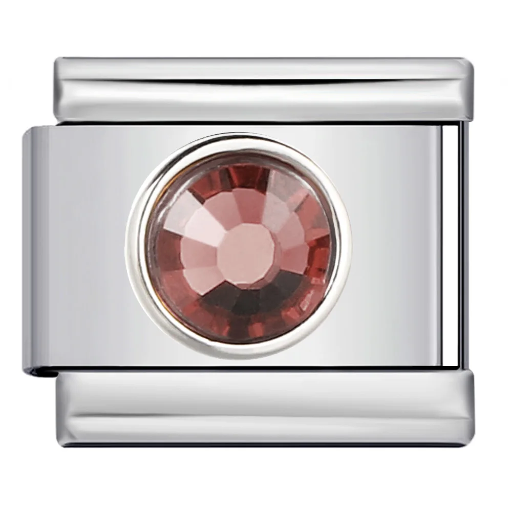 Modisches, schlichtes, farbenfrohes, kreisförmiges Zirkoniumoxid-Italienisches Charm-Glied, passend für 9mm Edelstahlarmbänder für Damen und Herren, DIY-Schmuckherstellung. – Detail 5