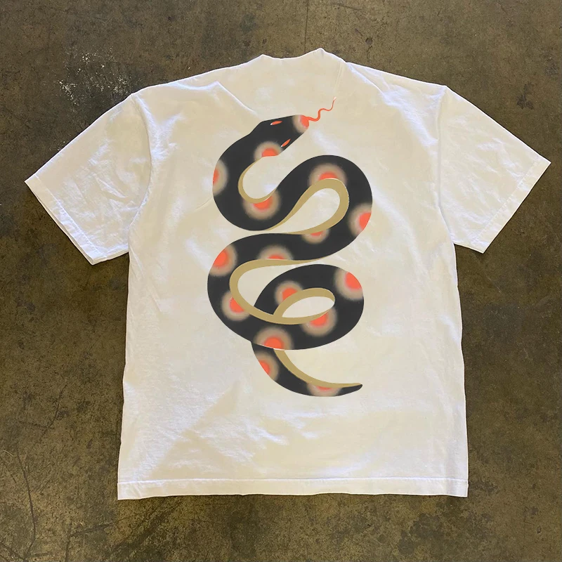 

Футболка унисекс Heavyweight Non-Lightweight 2026 Весна-Лето, новая коллекция к Году Змеи, в стиле High Street, с коротким рукавом, уличная одежда