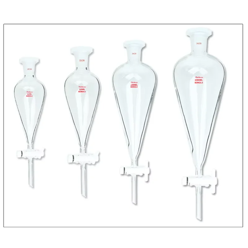 Factory Direct Sale Labs 500ml Glass Separating Funnel with Glass Stopcock