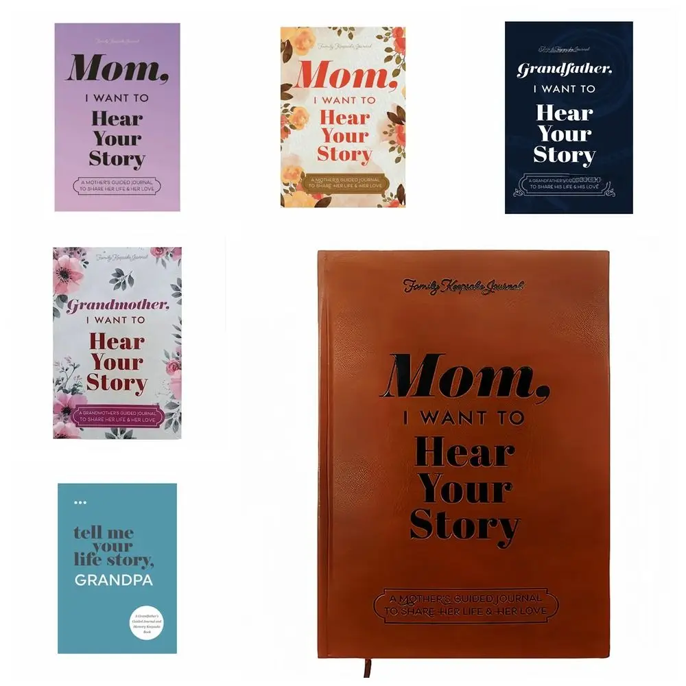 Leather I Want Hear Your Story Notebook Mom/Grandmomther/Grandpa To Share Their Life Journal Book I Want to Hear Your Story