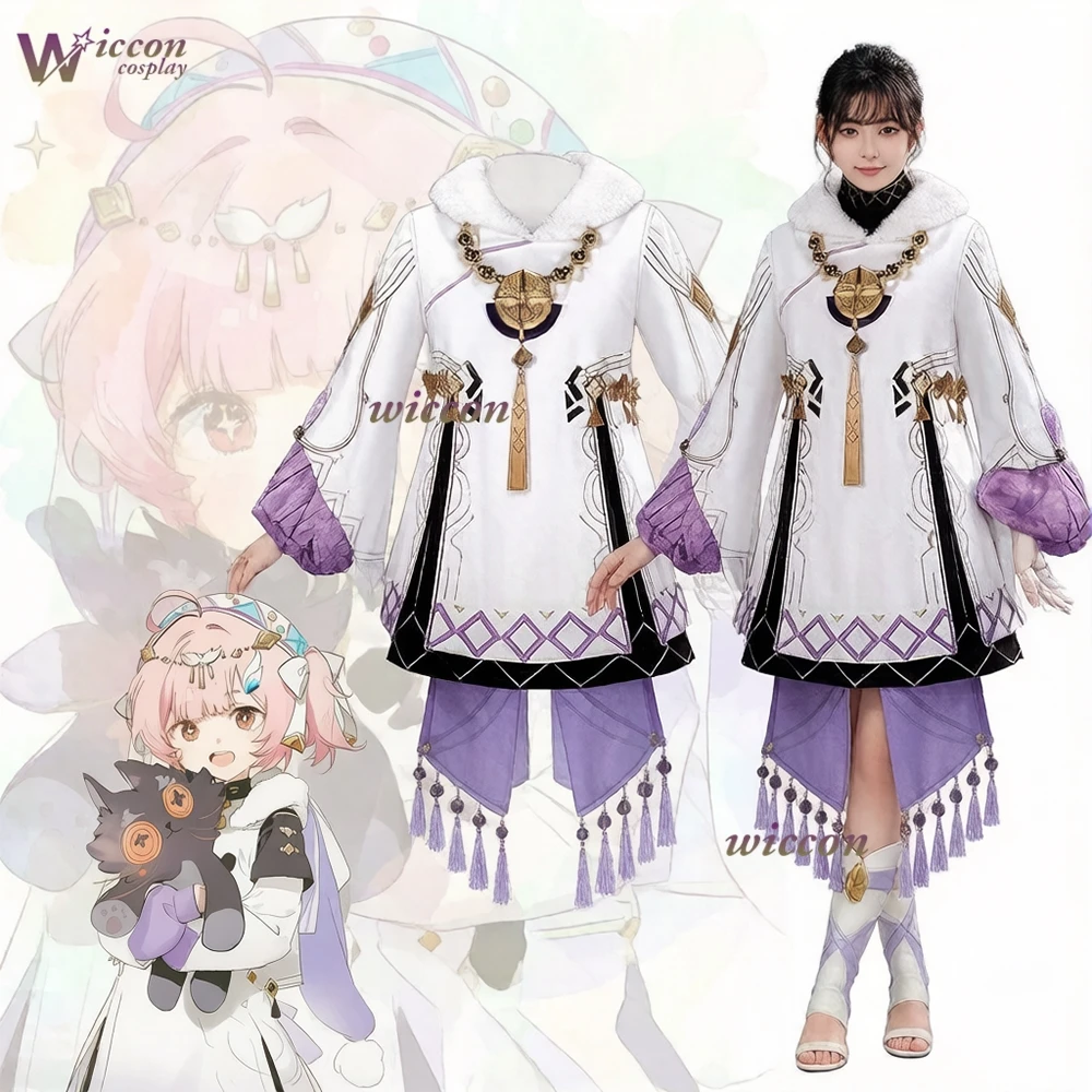 

Ani Cos Wuwa Young Ameath Wuthering Waves Aemeath Outfits Fancy Clothing Halloween Women Carnival Suit Wig Boots Legging Cover