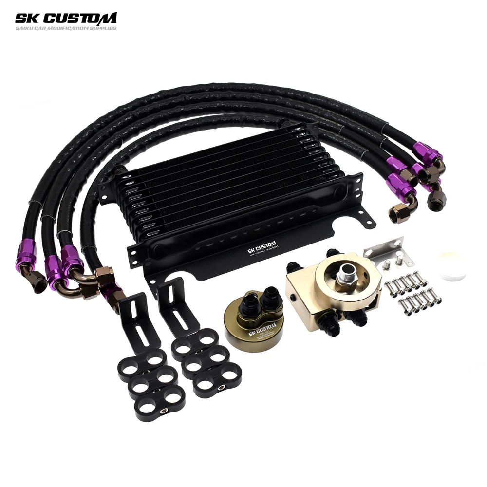 

SK CUSTOM Engine Oil Cooler for Honda Civic FC1 FC7 FK7 FE1 FL1 1.5T FB2 FA1 1.8L R18 L15 P10 Oil Radiator Kit Car Modification