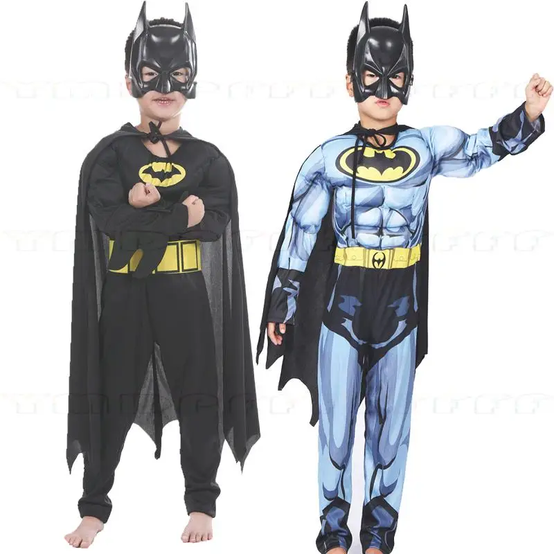 

Anime cartoon hero cosplay costume bat cosplay jumpsuit mask blue black Halloween carnival boys and girls birthday party gift