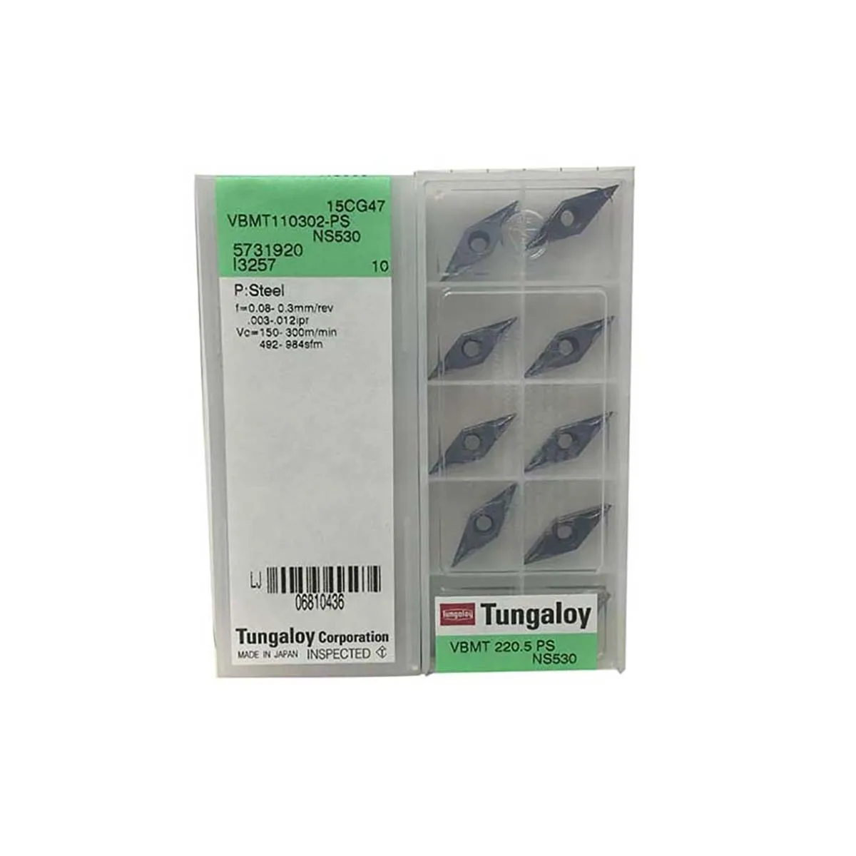 Tungaloy Original VBMT VBMT160404 PS NS530 VBMT110304 PS AH725 VBMT110302 PS NS9530 insertos de torneado de carburo de desbaste medio
