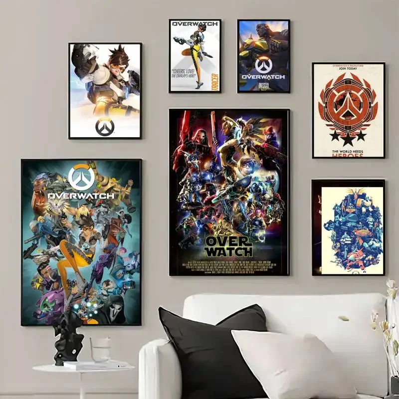 Game O-Overwatch POSTER Prints Wall Pictures Living Room Home Decoration Small