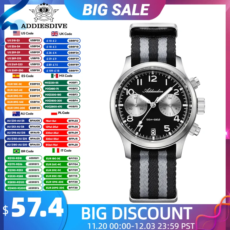 addiesdive-39mm-chronographe-montre-nouveau-luxe-saphir-lumineux-100m-etanche-plongee-japon-vk64-mouvement-quartz-hommes-montre-bracelet