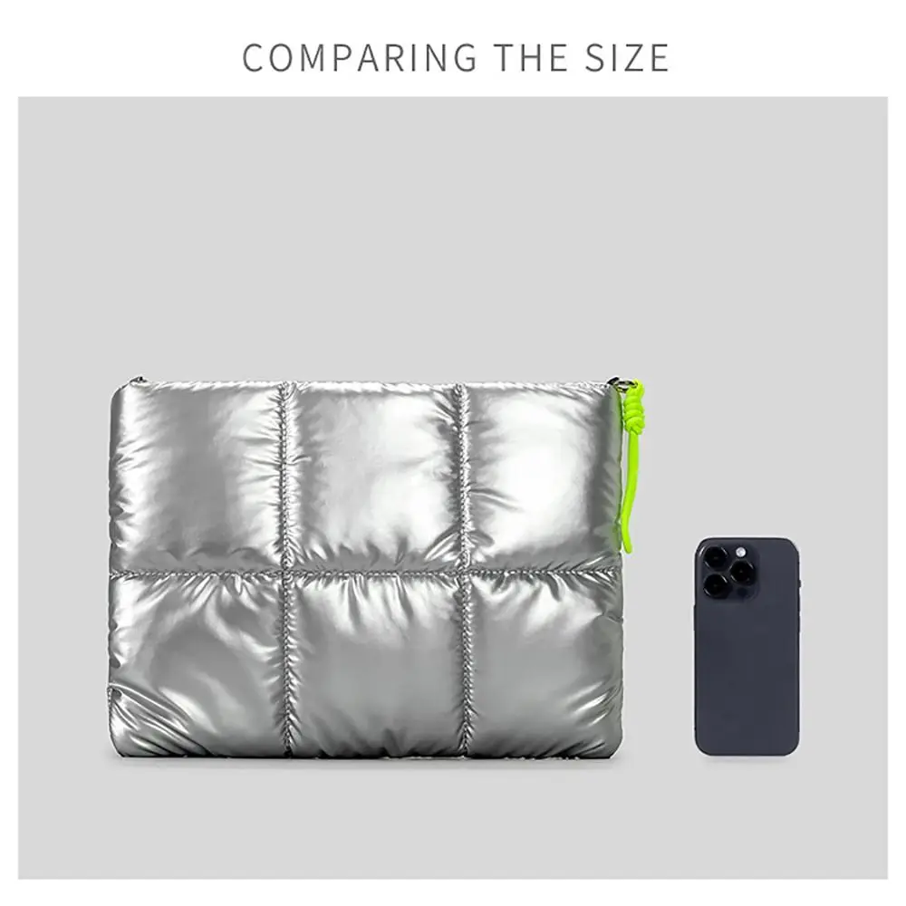 Trendy Puffy Cotton Laptop Bag Waterproof 14 Inch Laptop Sleeve Shockproof Soft Notebook Carrying Case for MacBook/Lenovo/Huawei
