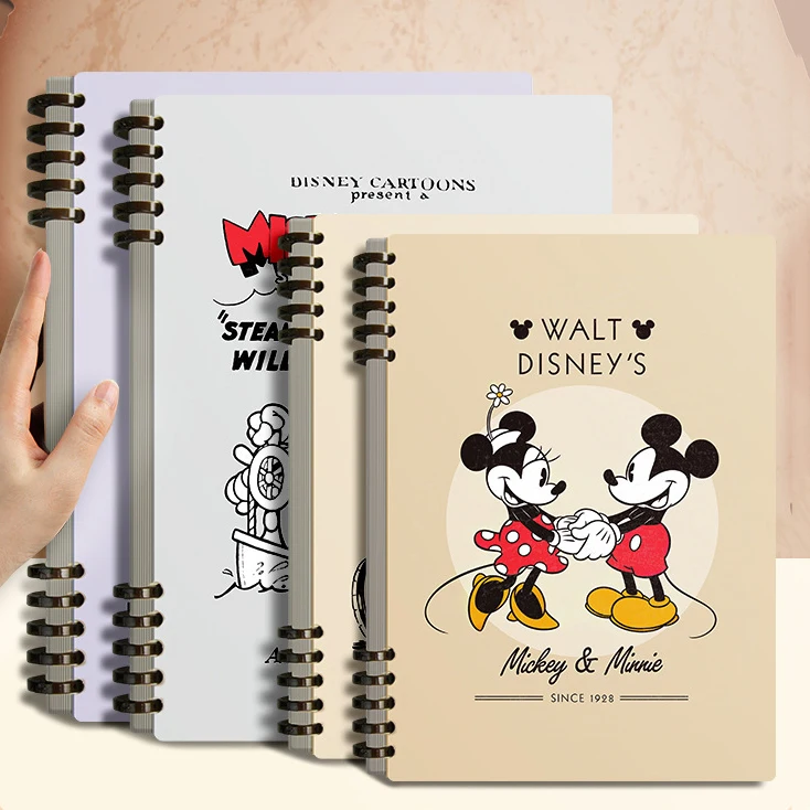 Disney A5/b5 Loose Leaf Coil Notebook Mickey Minnie Student Detachable Notepad Diary Planner Office School Supplies Stationery