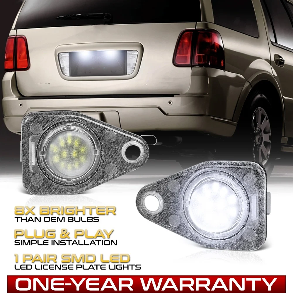 Conjunto de lámpara con etiqueta de luz LED para matrícula, para Ford Expedition Freestar Freestyle Taurus X, Lincoln Aviator Navigator Mercury