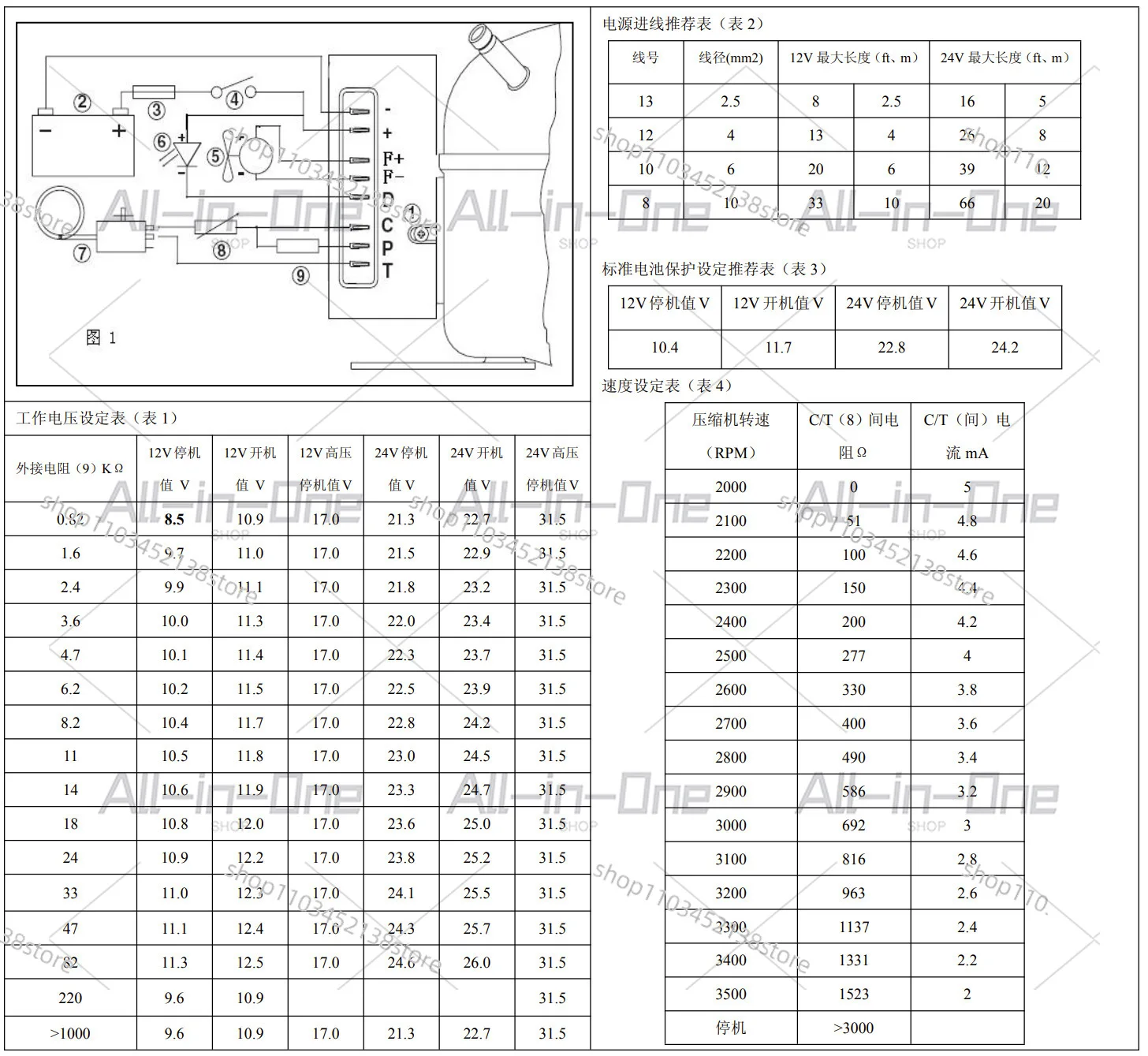 Car DC Refrigerator Compressor 12/24VZH25GZH35GZH45GZH65G with Board