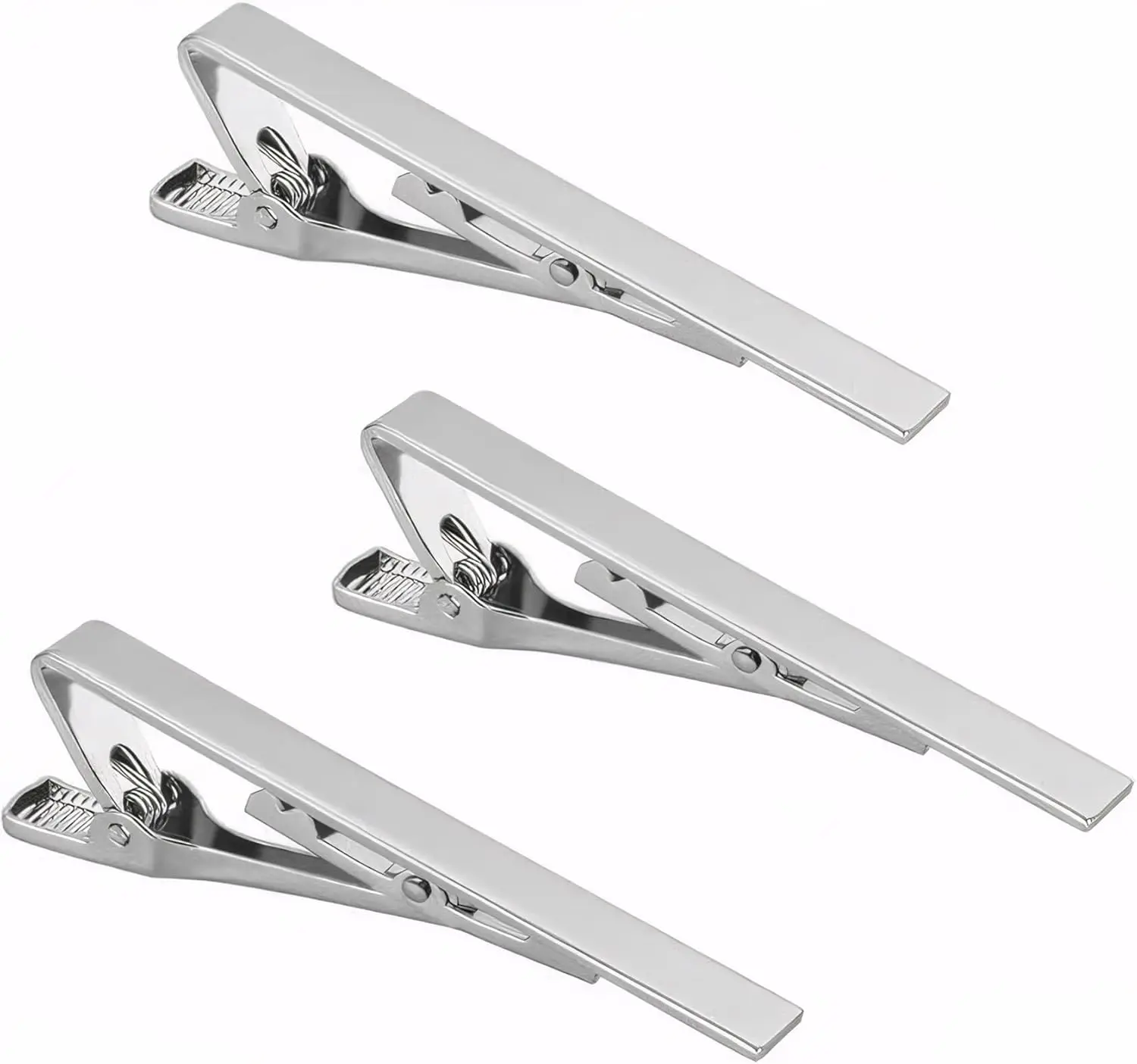 

3-Pack Men's Tie Clips, Necktie Bars & Pins for Stylish Accessories