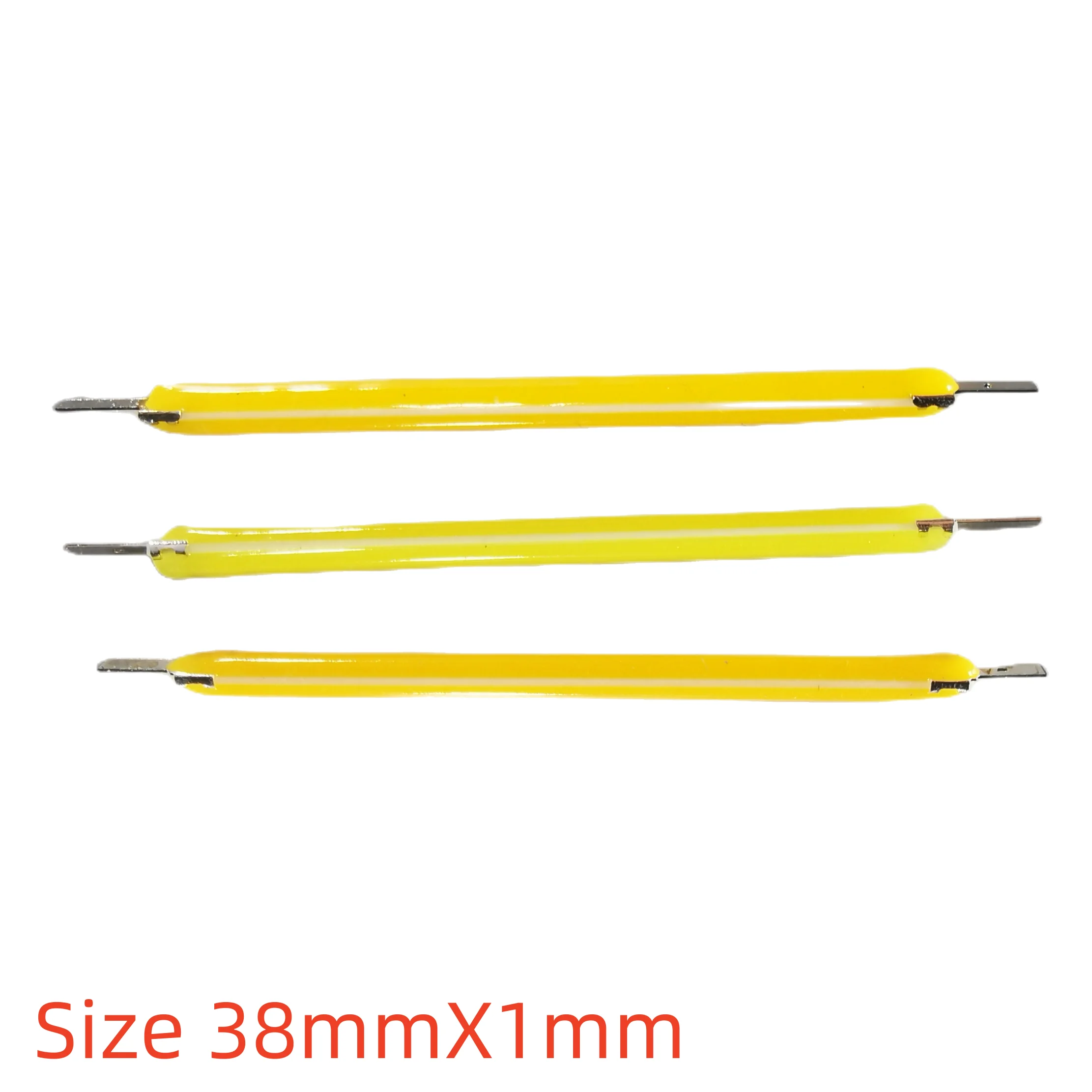 1pcs souel 38mm Dc 68V Cob Led Filament White amber yellow Edison Bulb Parts Filament Lamp Parts Incandescent Light Accessories