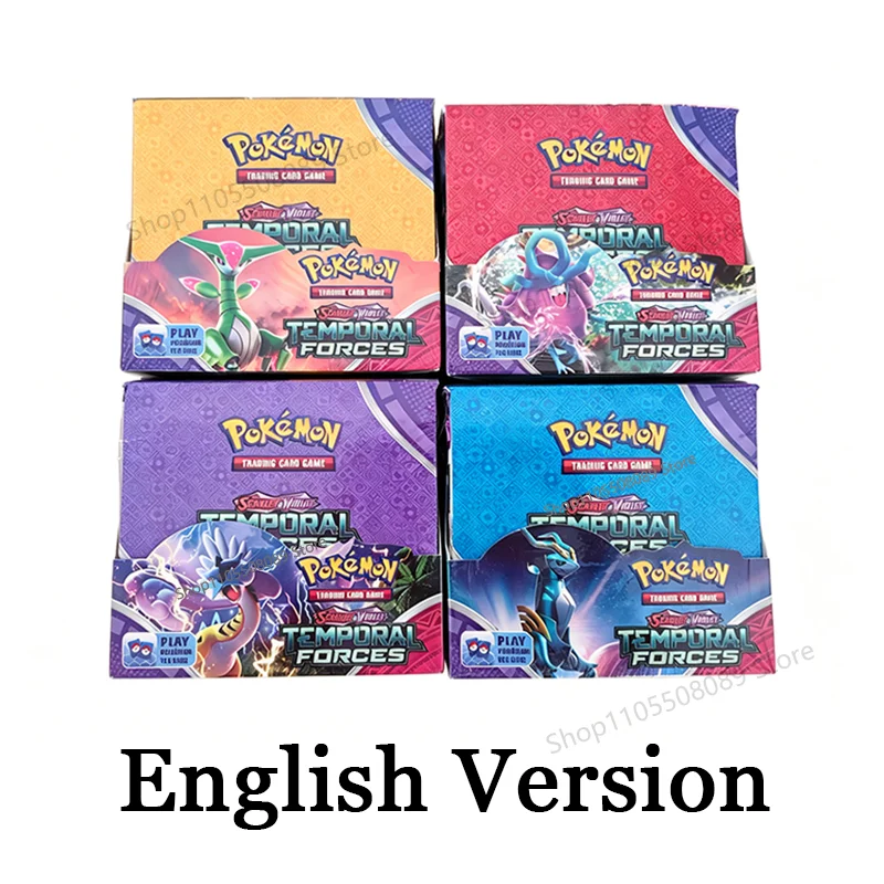 360 Stück Englische Version Pokemon Scarlet & Violet Temporal Forces Booster Bundle Edition Sammelkarten Anime-Kartensammlung Geschenk