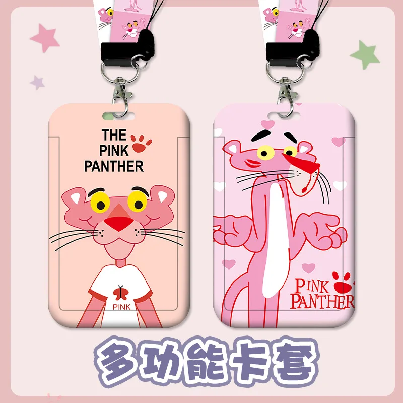 

Pink Panther Card Holder Cartoon Bus Subway Meal Card Holder Citizen Card Work Card Access Card Holder Gift