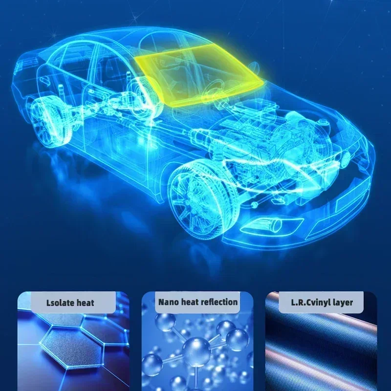 Auto-Sonnenschutz für die Frontscheibe, Sonnenschutz und Wärmeisolierung, Auto-Vorhang, Schutzabdeckung, faltbar, Produkte für den Autoinnenraum, Amagi – Detail 15