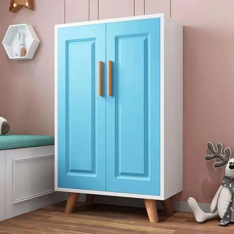Neuester bunter Kleiderschrank 2021, Holzschrank, moderner, minimalistischer Schlafzimmer-Kinderschrank