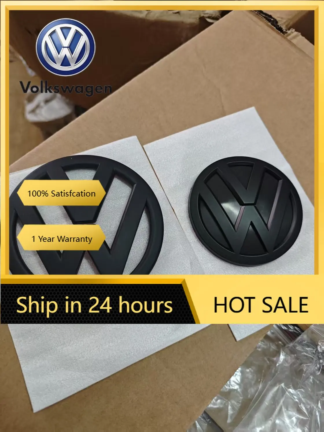 

Новинка 2026 Подстаканники 2 шт. Замена эмблемы передней решетки радиатора автомобиля 110 мм + значок задней крышки багажника 90 мм Автомобильная эмблема для Volkswagen V