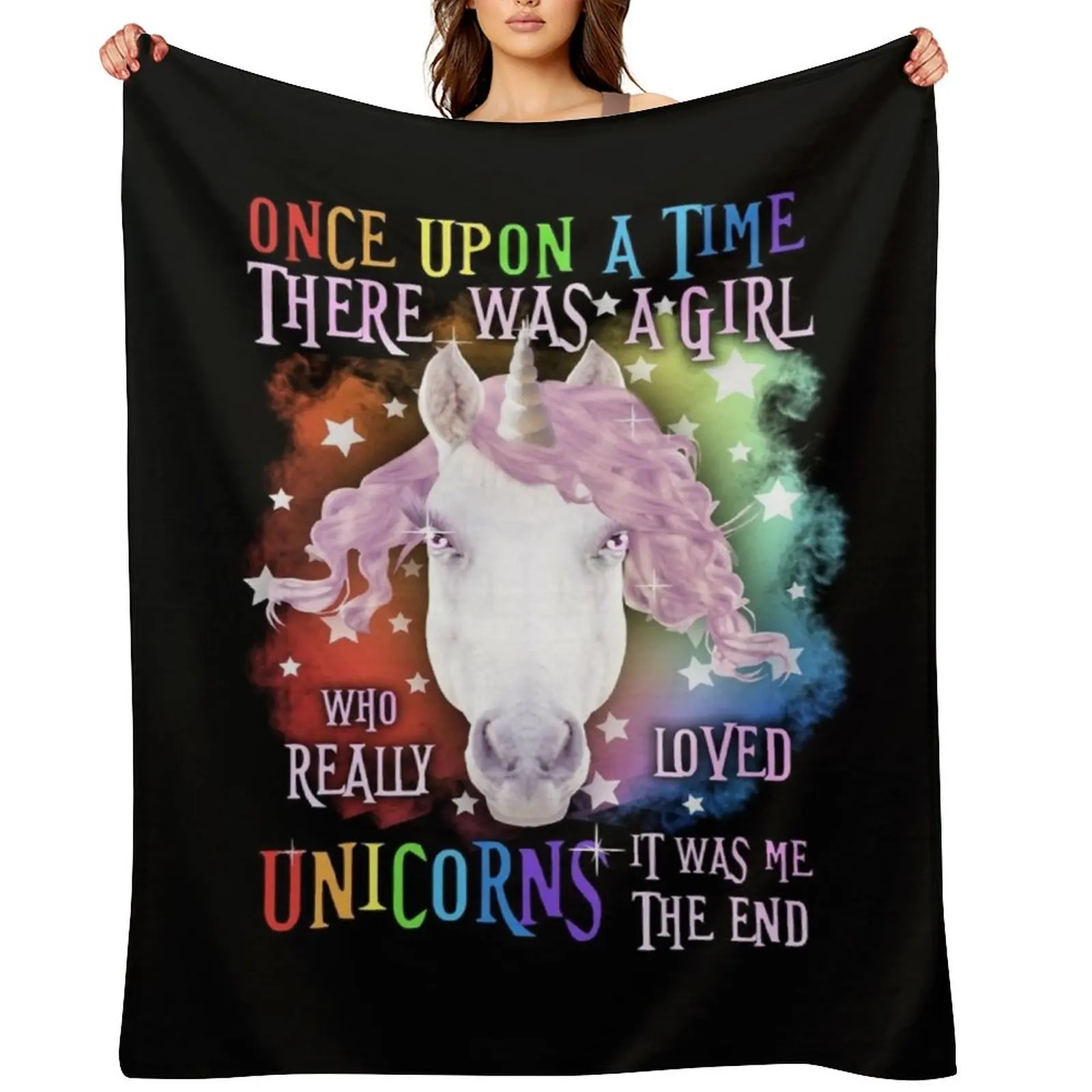 

Cute Unicorn Gifts Just A Girl Who Loves Unicorns Throw Blanket Sofas cosplay anime Decoratives Luxury Throw Blankets