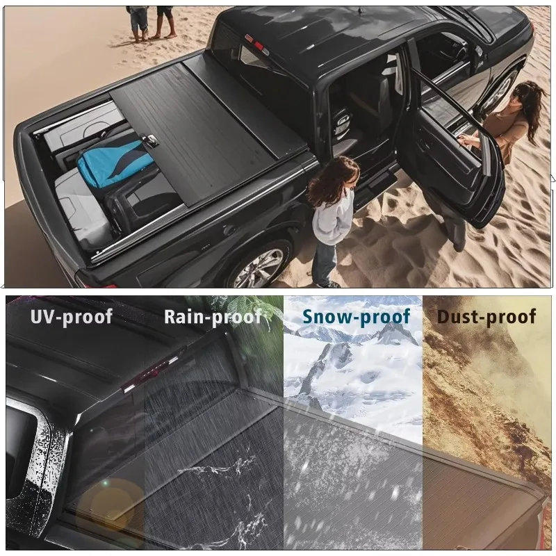 Krono Wild Patented Aluminum Alloy Waterproof Lock Truck Bed Tonneau Cover Ranger XLS RAPTOR 2023+ Retractable Low Profile