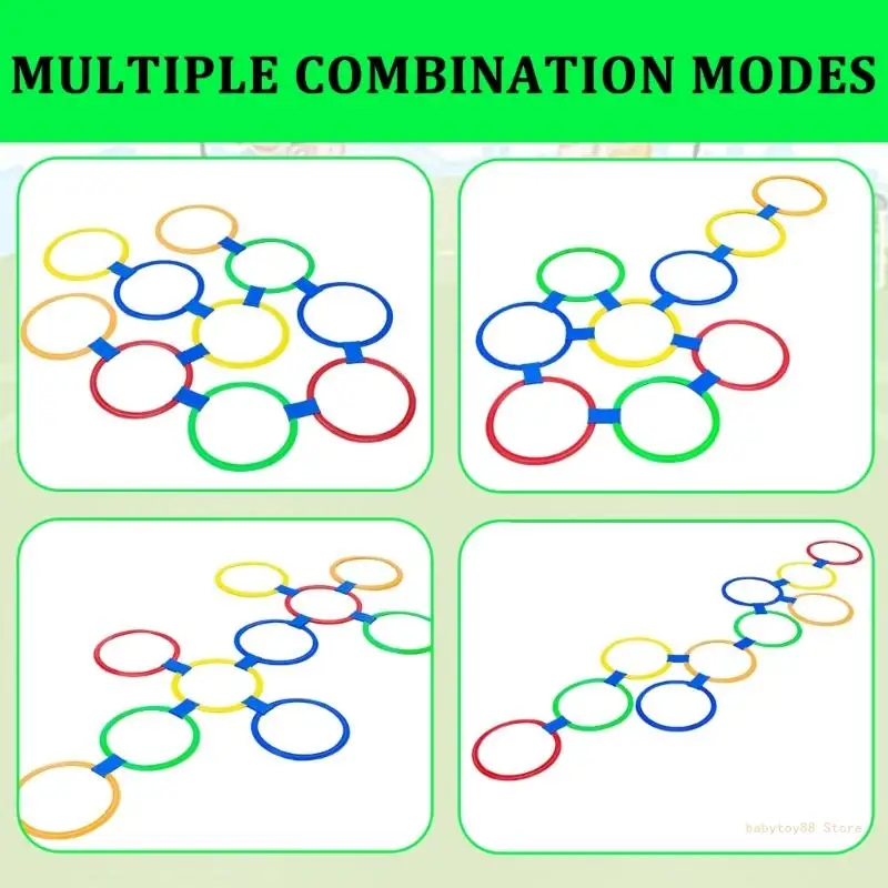 Y4UD Jump Hoops Outdoor Physikalisches Training Indoor Sport Spiel Kinder Springen Ringe Spielzeug Outdoor Sport Spiel Lustiges