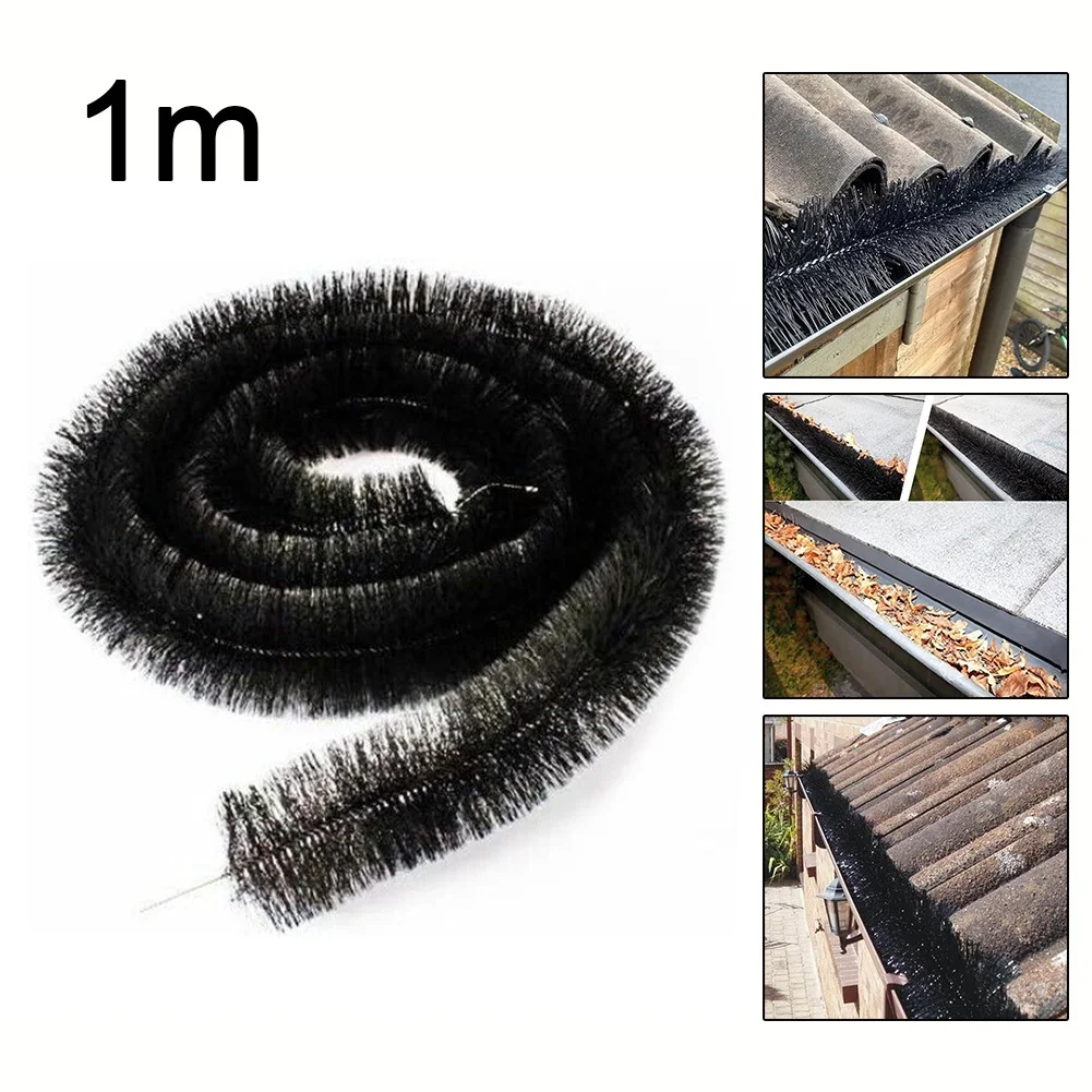 

1pc 100cm Gutter Guard Brush Leaf Filter Protection Clog Remover For Roof Downpipe Roof Brush Gutter Protection Brush LeafFilter