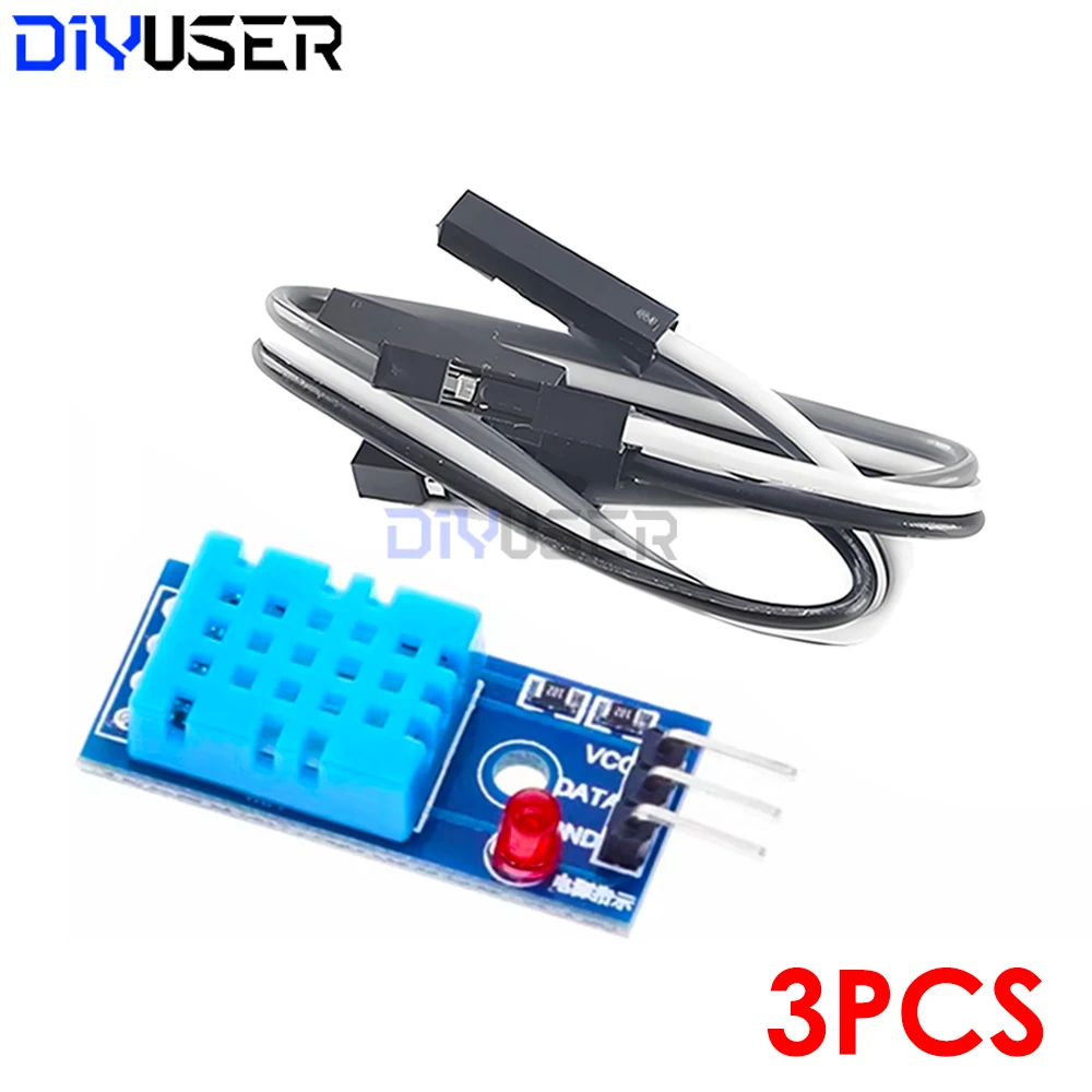 3PCS DHT11 Temperature Humidity Sensor Module Digital for ESP32 ESP8266 Raspberry Pi DIY
