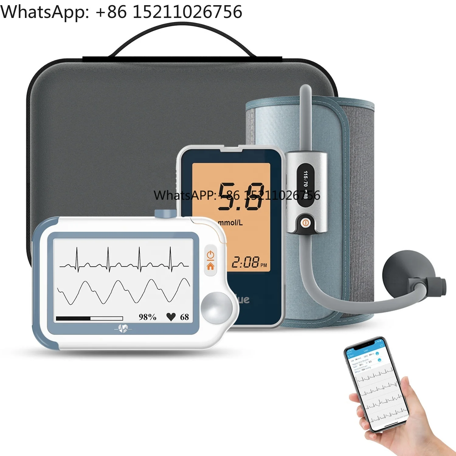 Костюм Viatom Checkme Mini Bluetooth Home - - С зондом Spo2 Измеритель уровня глюкозы Vital Sign -ing Устройства