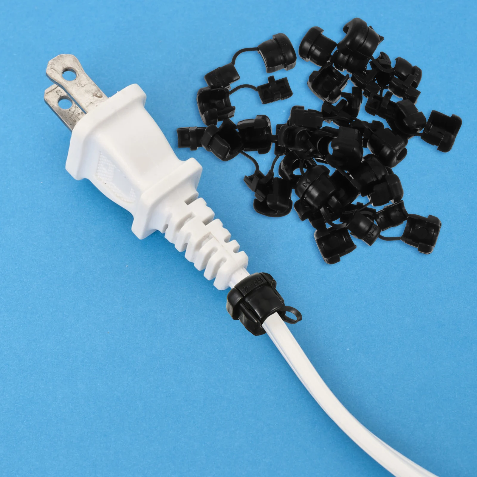 

50 Pcs Power Cord Buckle Wire Protector Nylon Cable Strain Relief Grommet Computer Appliance Vibration Insulation