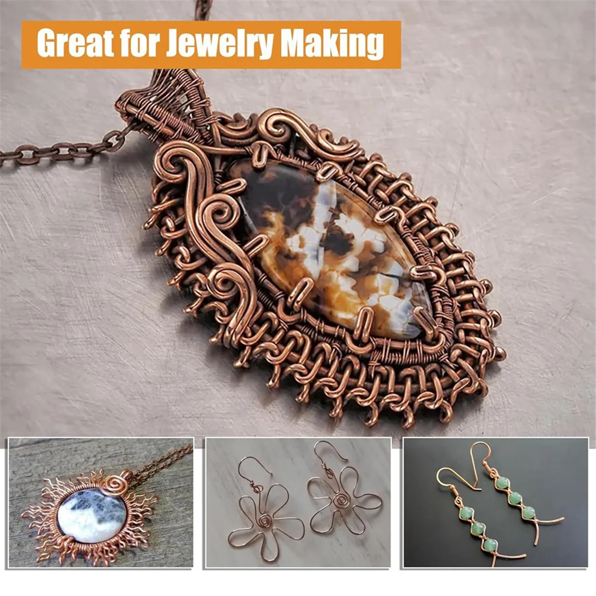 Kupferdraht, 99,9 % weicher reiner blanker Kupferdraht für Gartenarbeit, Elektrokulultur, 16 Gauge/ 1,3 mm Durchmesser, 127 Fuß, 1 Pfund HEISS