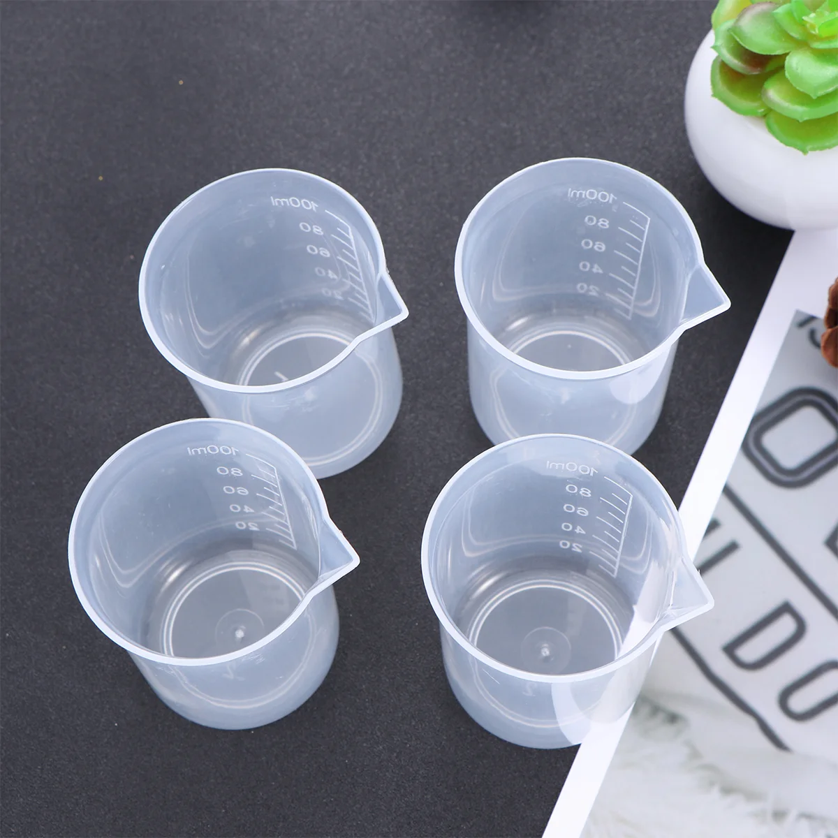 20 PCS Thick Wall Measuring Cups Liquid Container With Graduations Acid Resistant Beaker