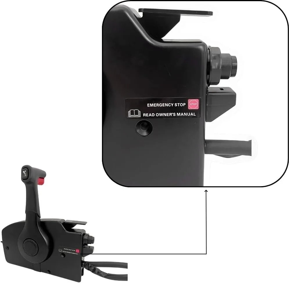 881170A15 لمحرك القارب الجانب جبل صندوق التحكم عن بعد مع 8 دبوس 2 السكتة الدماغية محرك خارجي اليد اليمنى سحب للفتح #3