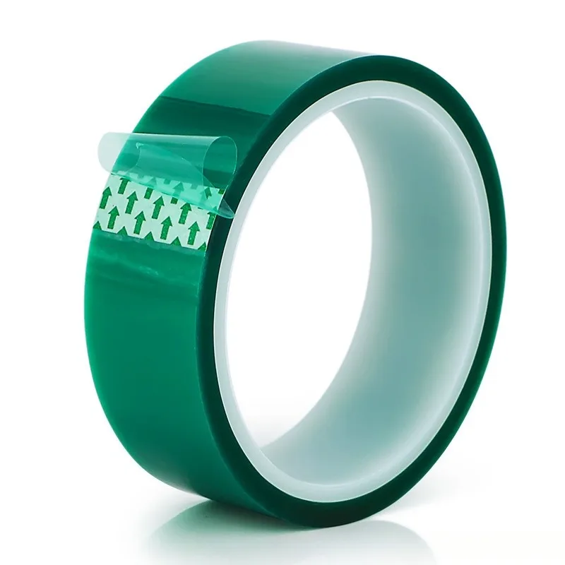Ideal for Painting, Powder Coating, Circuit Boards,Green Polyester Hi-Temp Masking Tape PET Tape with Silicone Adhesive