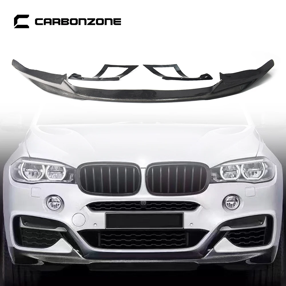 Carbon Fiber MP Style Front Bumper Lip Lower Shovel for BMW X6 F16 Trunk Splitter Car Body Kit