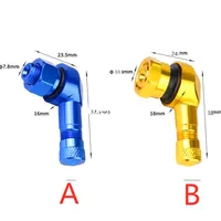 1 par de válvulas de neumáticos universales de aluminio para motocicleta, vástago de válvulas tpms de 10,1mm/7,8mm para motocicleta, Scooter Eléctrico, bicicleta, CNC de 90 grados