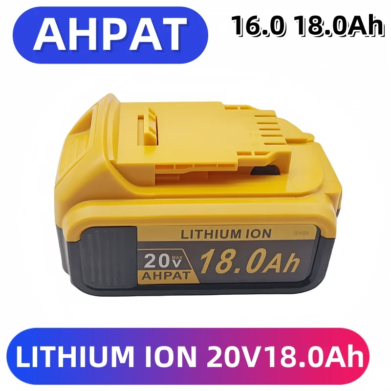 New 100% Original 18000mAh 20V for Dewalt Power Tool Battery  lpega DCB206 20V 18.0Ah Battery DCB206 20V Battery DCB205 DCB204-2