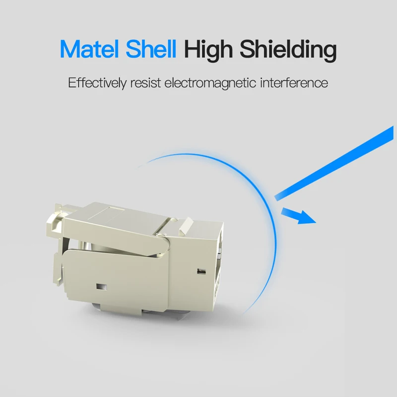 Vention-conector Ethernet Cat7 RJ45, Conector de Cable Ethernet Modular, conector de red de escudo Cat 7 chapado en oro para Cable Lan