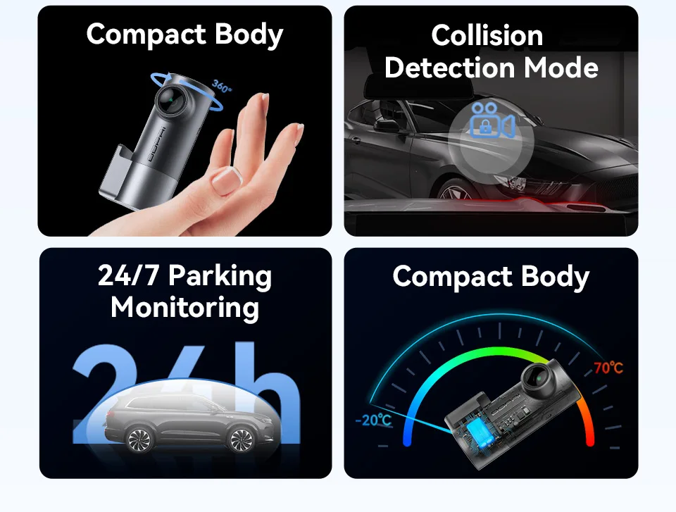 dashcam für auto dashcam dashcam 4k deutsch DDPAI MINI Pro 3K Dashcam 1620P HDR 143 Grad Weitwinkel Nachtsicht WDR Sprachsteuerung 24-Stunden-Parküberwachung WiFi Auto-DVR motorrad kamera rückfahrkamera kabellos – Detail 8