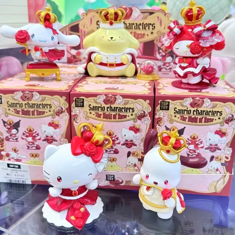 

Горячие оригинальные семейные розы, ночные серии, настольные украшения, модные игрушки, милые коллекционные фигурки, подарки для девочек, слепая коробка, украшения