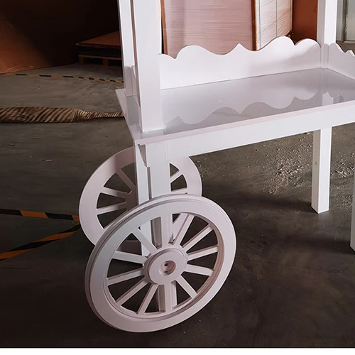 HOT SALE Beach Children's Park Lovely macaron color Candy cart with wheels small handcart Stall car