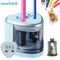 Tenwin New Two-hole Electric Automatic Pencil Sharpener Switch Pencil Sharpener Home Office School Supplies Stationery Art