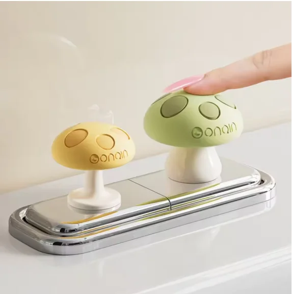 Mushroom Shaped Toilet Press Button Adhesive Creative Toilet Tank Press Button Multifunctional Nail Protector