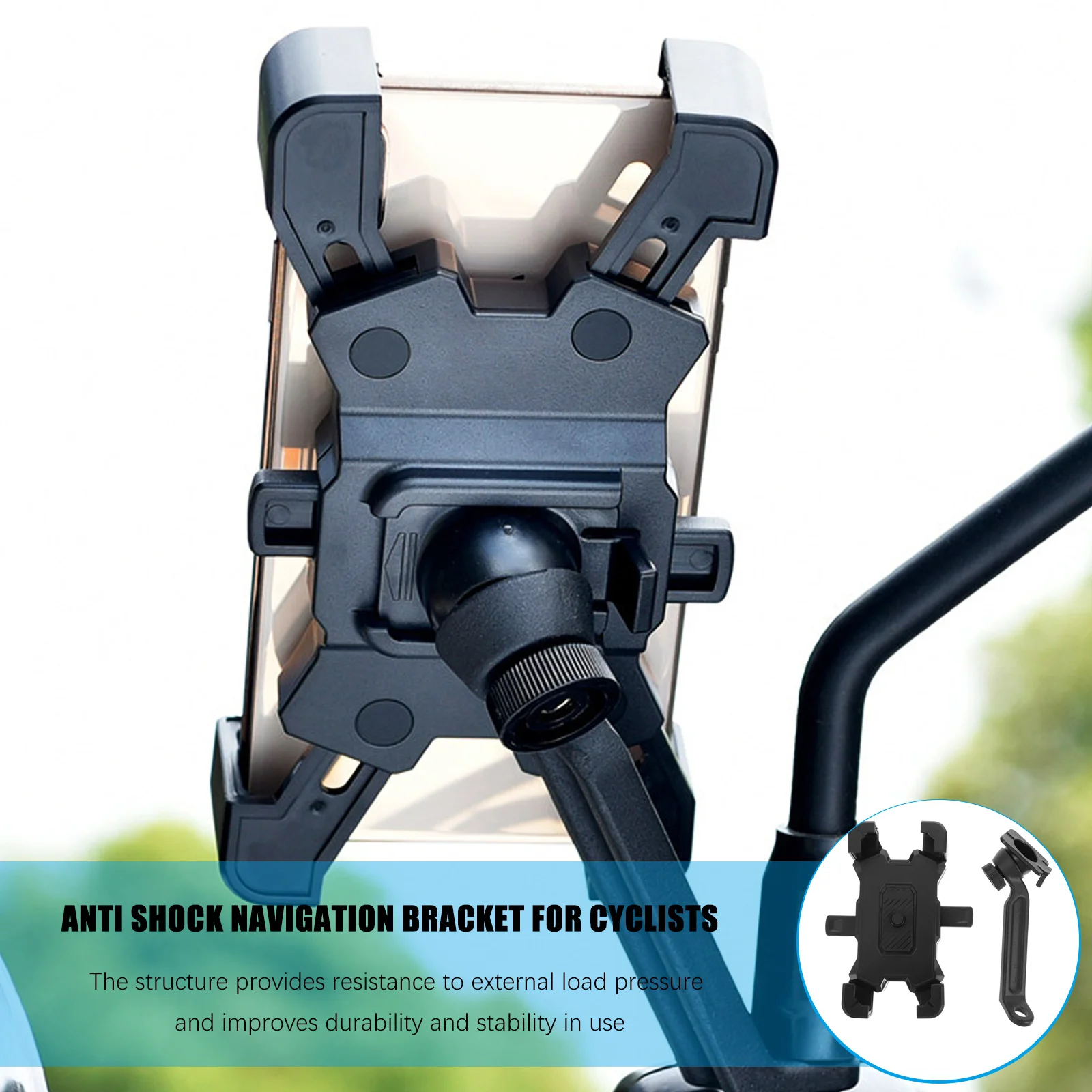 

Phone St Adjustable Mount Motorcycle H Bar Holder Bike Cellphone Mobile Shockproof Protection Easy Install Disassemble