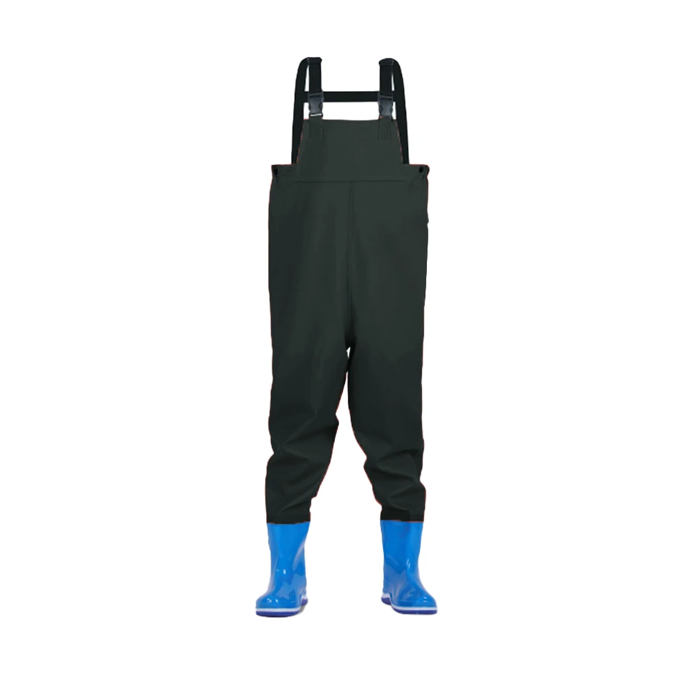 Imagem -06 - Peito Waders Pesca com Botas para Crianças Atividades ao ar Livre Meninas Meninos Pvc Rain Pants Impermeável Bootfoot Waders Calças de Chuva